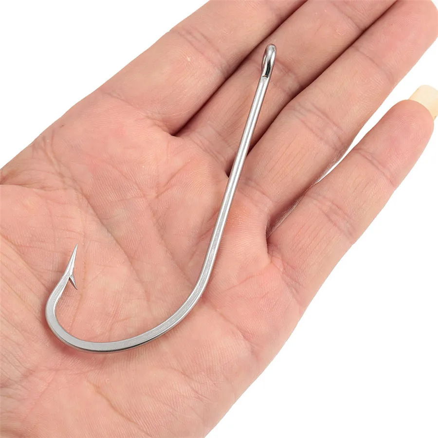 5 шт. рыболовные крючки для морской рыбалки серебристый рыболовный крючок из