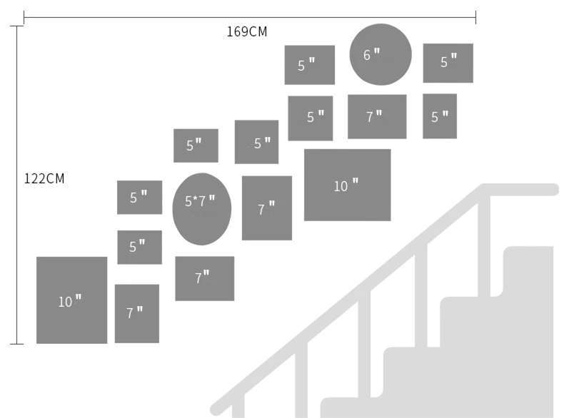 Новое качество деревянная рамка для фото коридор лестницы стены украшает
