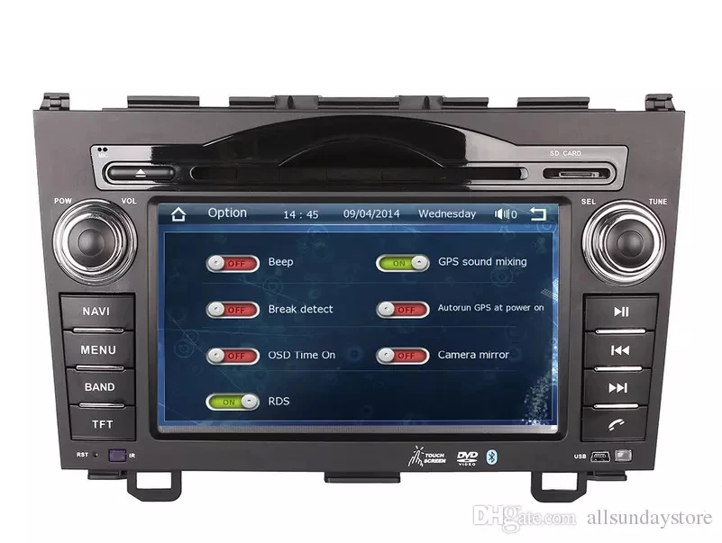 8 &quotавтомобильный DVD плеер с GPS (опционально) BT аудио Радио стерео головное