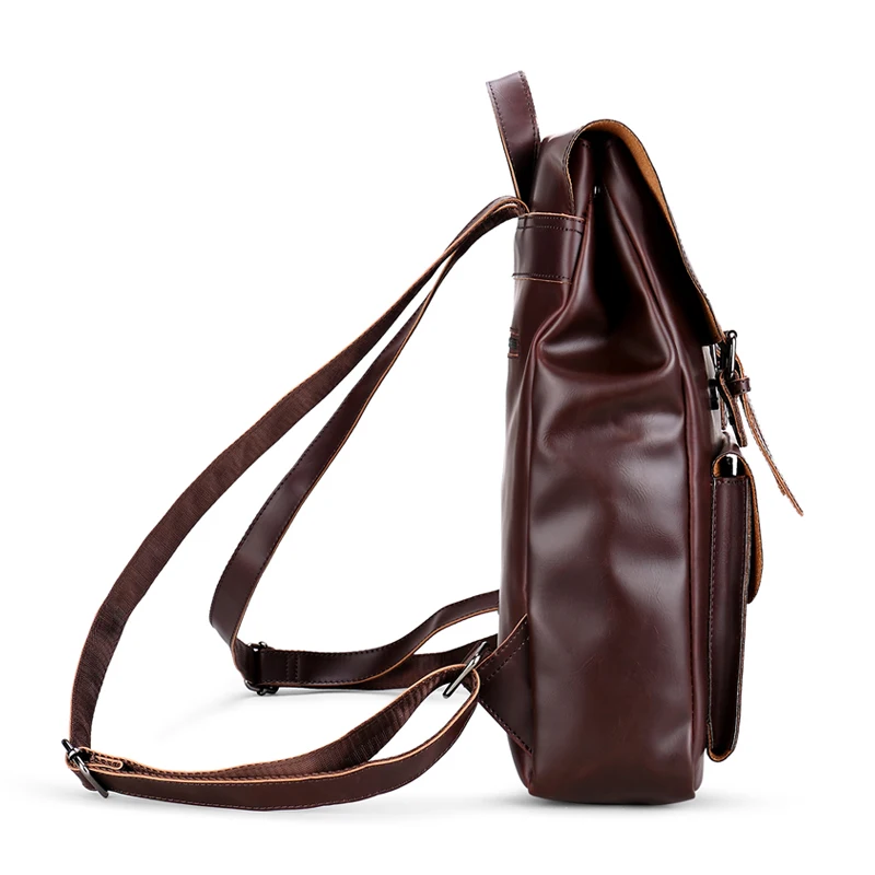 MYNOS Высокое Качество Кожа Мужчины Рюкзак Путешествия Сумка Старинные сумки На