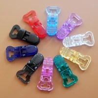 free shipping 500pcs clear 10mm plastic t clips for pacifier sootherdummynukmambibtoy holdersuspendermix 10 colors