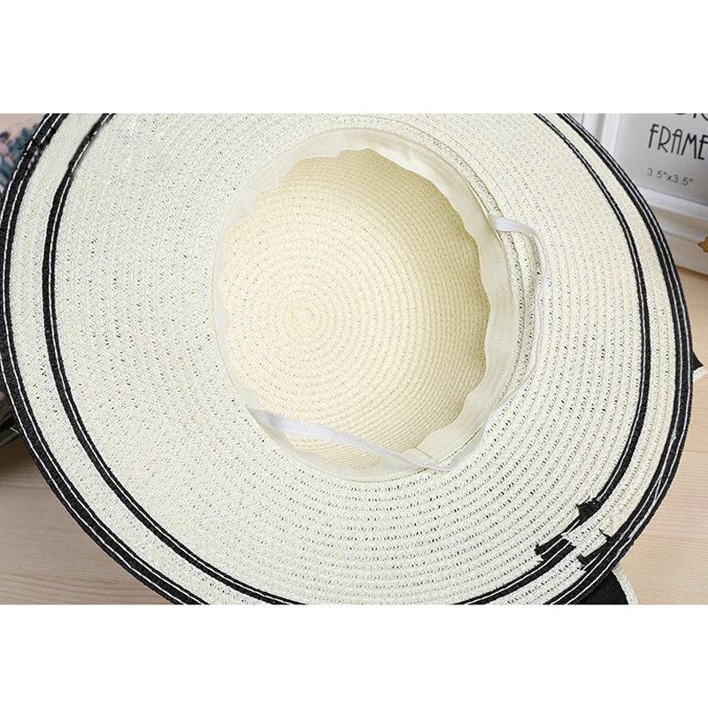 Шляпа от солнца Складная женская модная пляжная Соломенная Панама модный