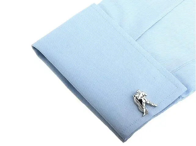 10 пар/лот Серебряный Водолей запонки Медь сделано для рубашек Запонки кнопка