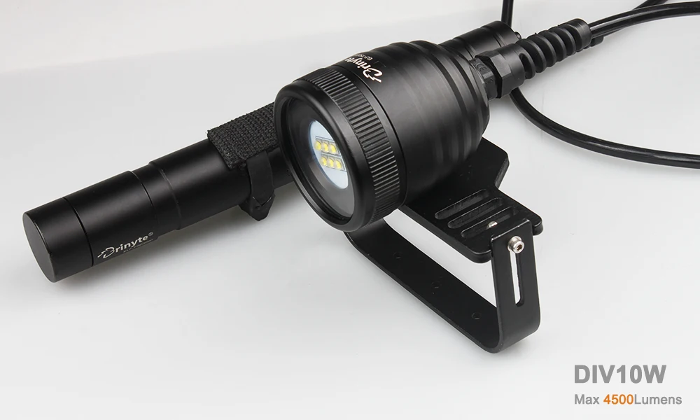 Brinyte DIV10W светодиодный канистра видео свет CREE XML2 4500lm светодиодный подводный Электрический фонарик для дайвинга 200 М Подводная лампа