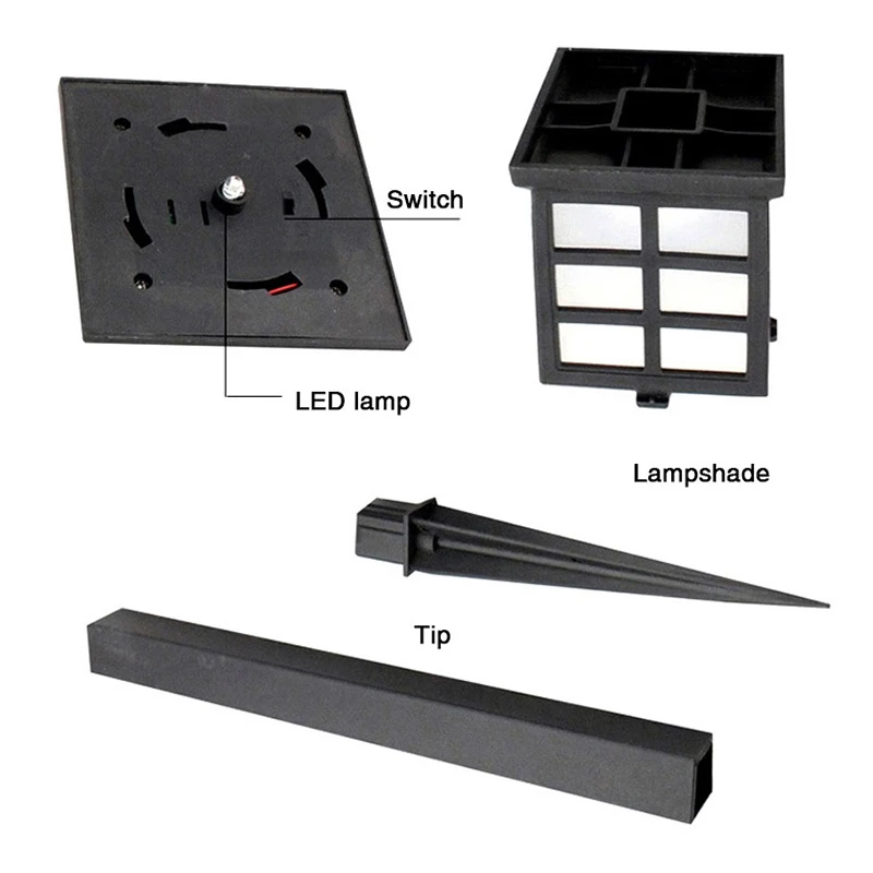 RGB светильник на солнечной батарее светодиодный для украшения сада газона улицы