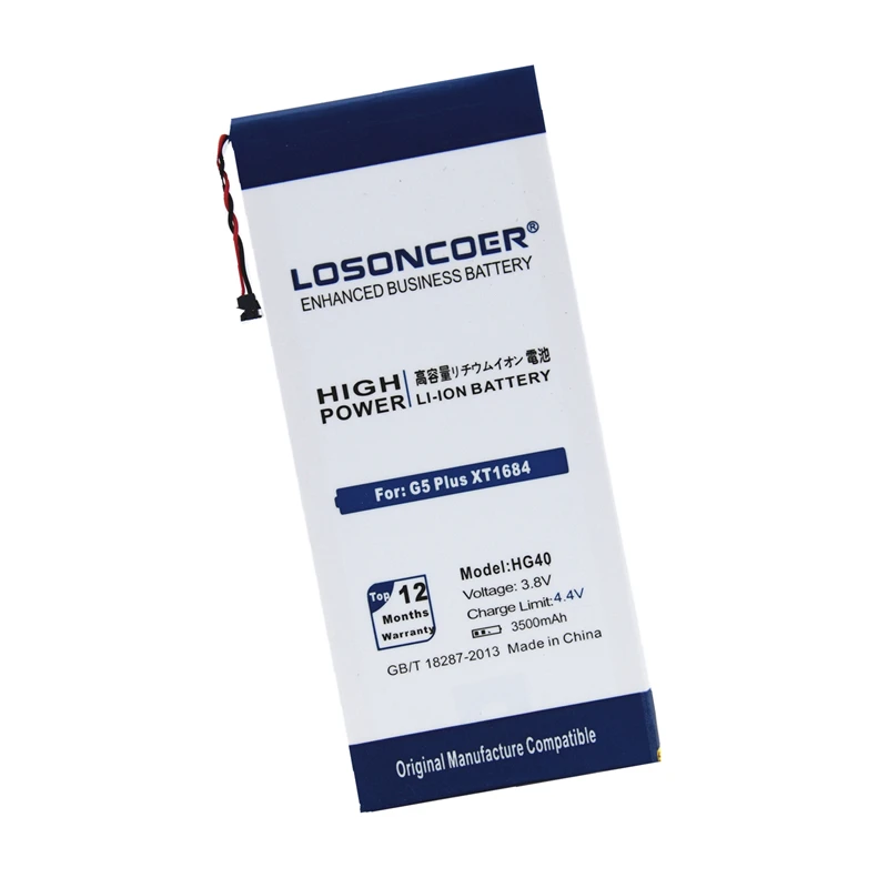 LOSONCOER 3500 мАч HG40 для Motorola Moto G5 Plus XT1681 XT1684 XT1685 XT1687 Смартфон батарея+ быстрое поступление