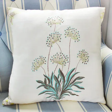 A 45/60/70 см светло-зеленый хлопок белье Чехлы наволочка с ожерелье с бахромой диван цветочных растений талии подушка крышка - Цвет: A