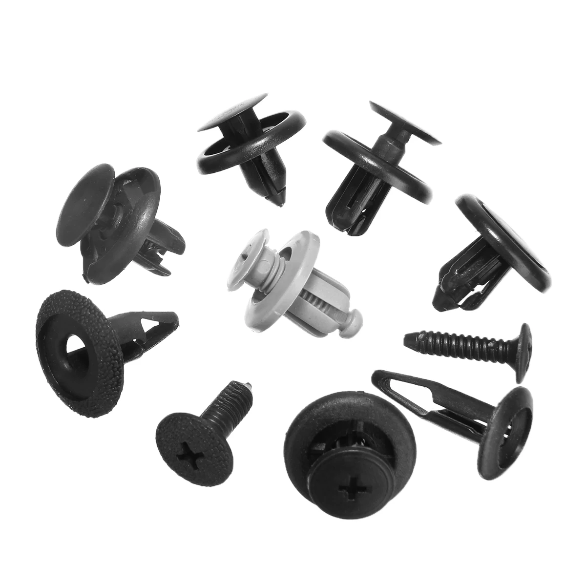 

100Pcs/lot Plastic Screw Rivet Clip Fastener Clips Car Bumper Clips Retainer Fastener Rivet Set For Car Trunk Bumper Fender
