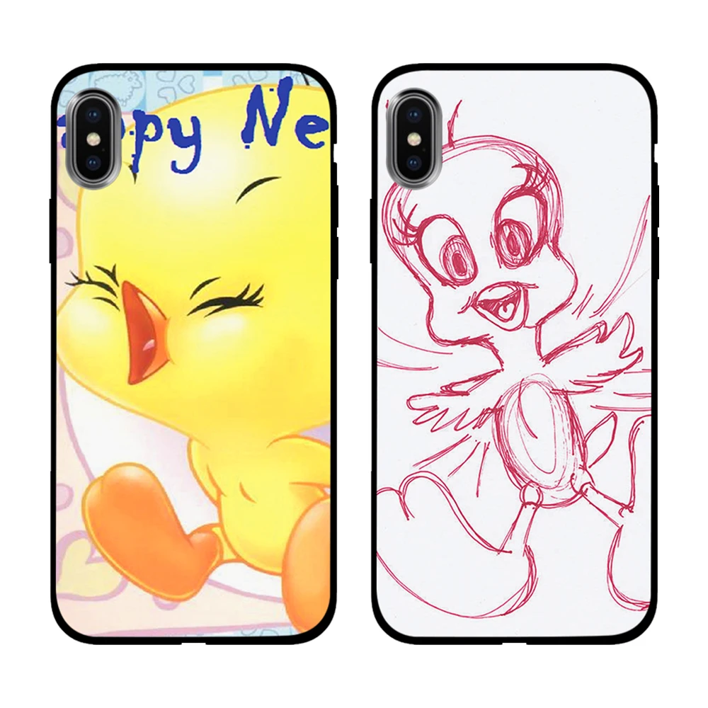 Забавные Симпатичные Твити птицы чехол из мягкого ТПУ для Apple iPhone 6 6S 7 8 Plus 5 5S SE X XS