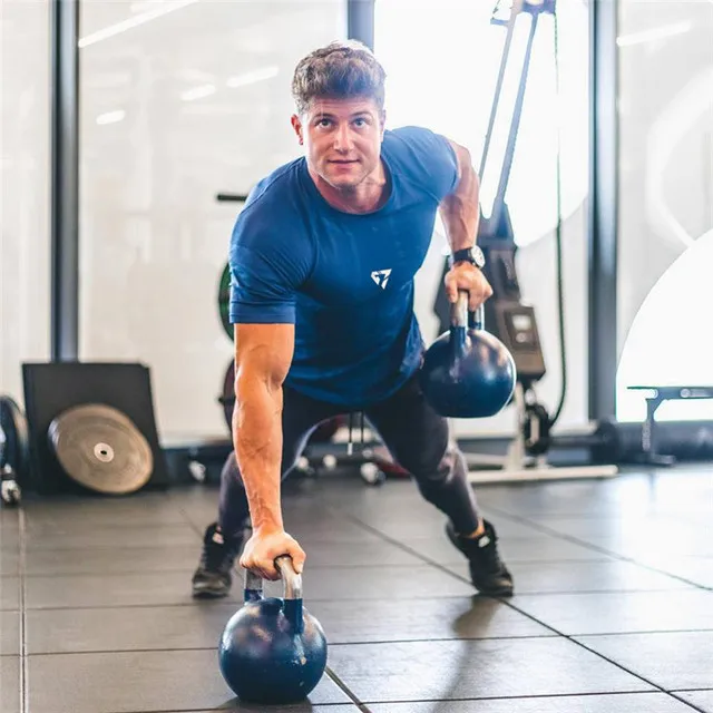 Мужская футболка для занятий фитнесом на открытом воздухе одежда тренировок с