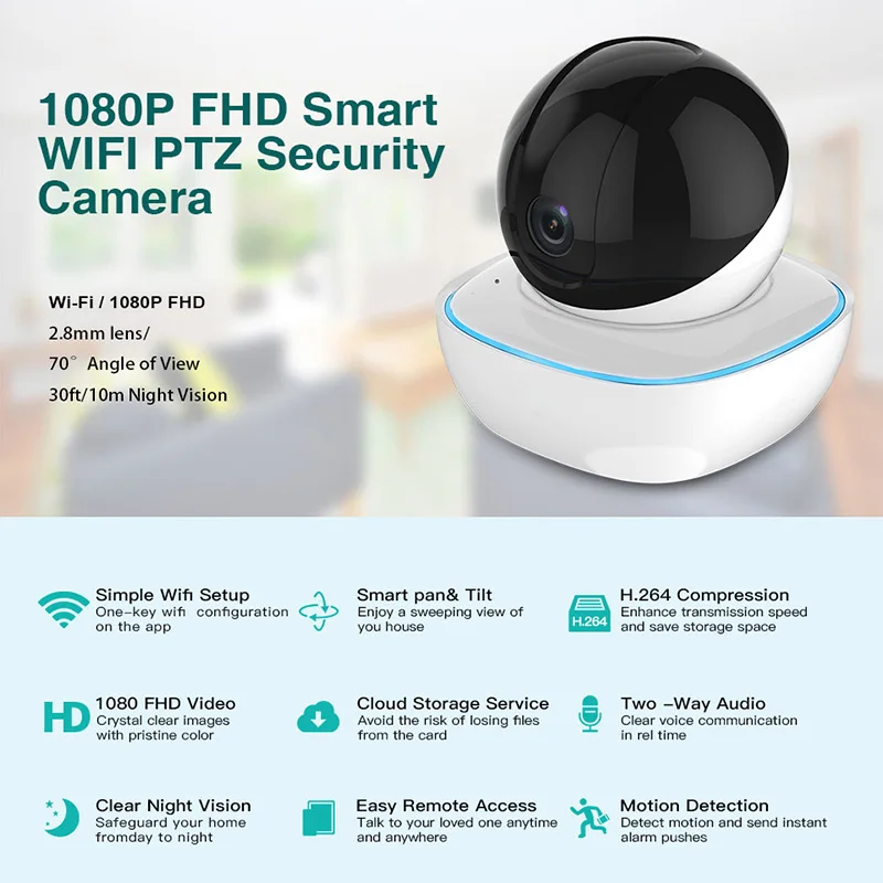 ZGWANG 1080P умная детская камера наблюдения Wifi ночное видение домашний монитор