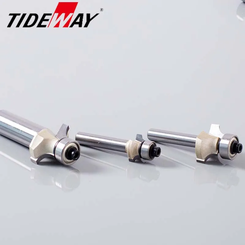 Tideway круглые фрезы для деревообработки инструмент 2 Флейта концевая фреза с подшипником Фрезерный резак угловой круглый над бит
