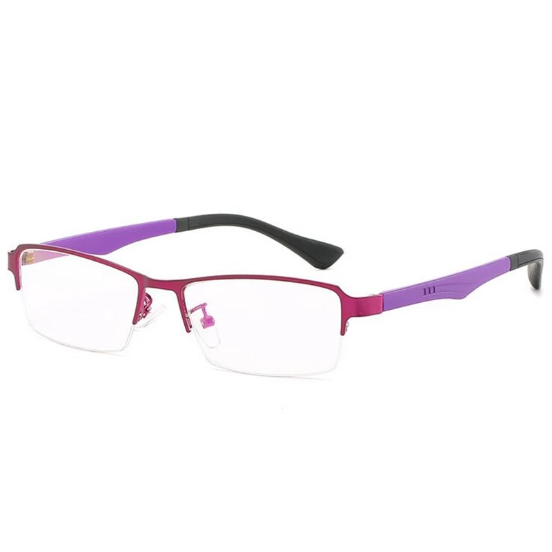 1.56 Aspherical Lens Short-sighted Eyeglasses Women Titanium Alloy Half Frame Prescription Glasses Ladies 0 -0.5 -0.75 -1.0 To - |