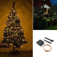 led solar string lamp 8 mode fairy light christmas lights 10m 100led 20m 200led copper wire wedding party decor lamp garland