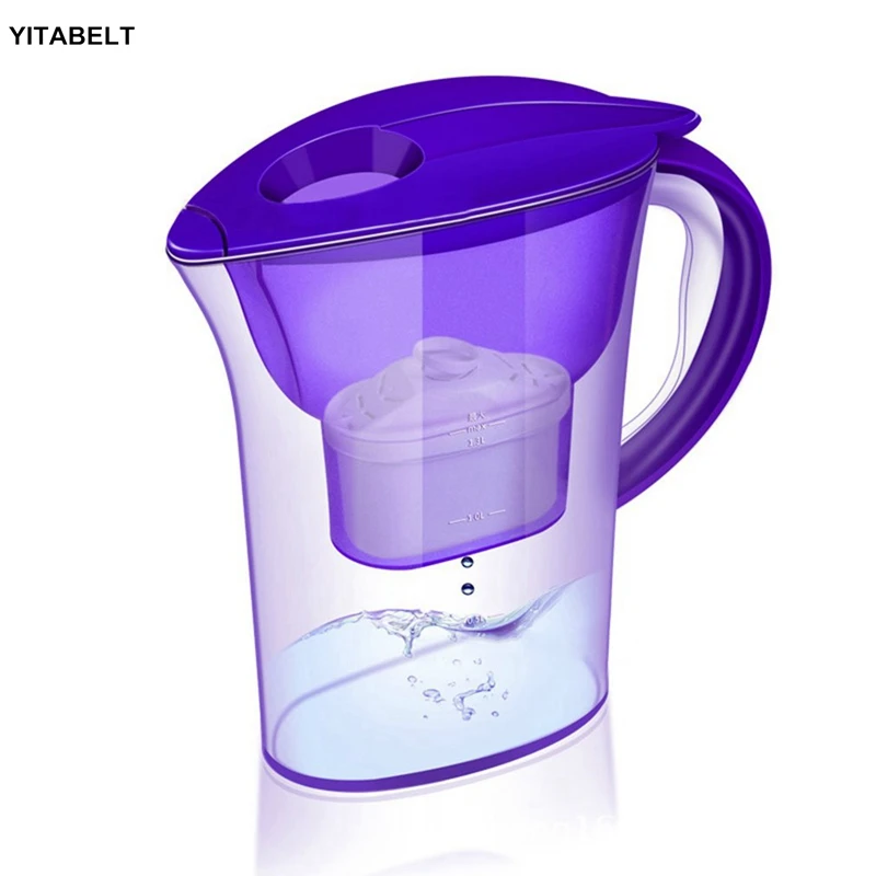 Water Filter Jug Kettle With Refill Cartridge Activated Carbon Home Office Drinkware Purifier | Бытовая техника