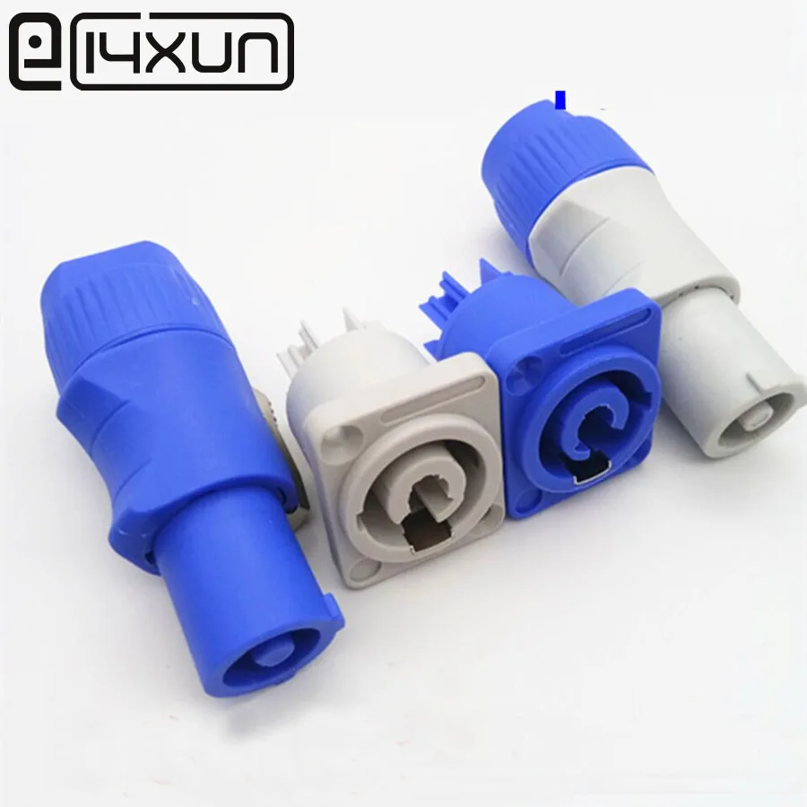 EClyxun 10 комплектов 3 контактный синий усилитель звукового динамика Neutrik PowerCON тип A
