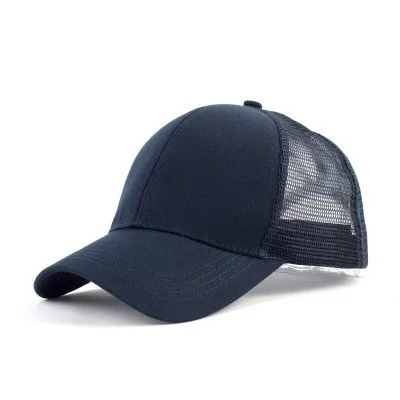navy mesh Новинка, блестящие бейсбольные кепки с конским хвостом, блестящая Высококачественная модная женская регулируемая бейсболка в стиле хип-хоп - Цвет: navy mesh