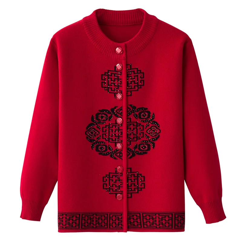 

Женский трикотажный кардиган с круглым вырезом, размеры до 5XL