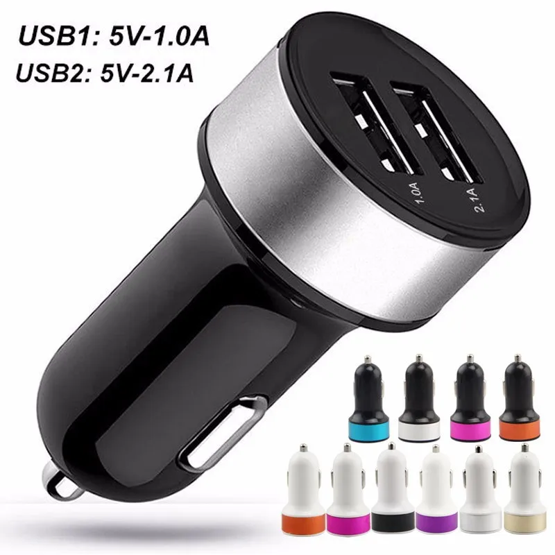 Мини USB Автомобильное зарядное устройство для мобильного телефона планшет GPS 2.1A