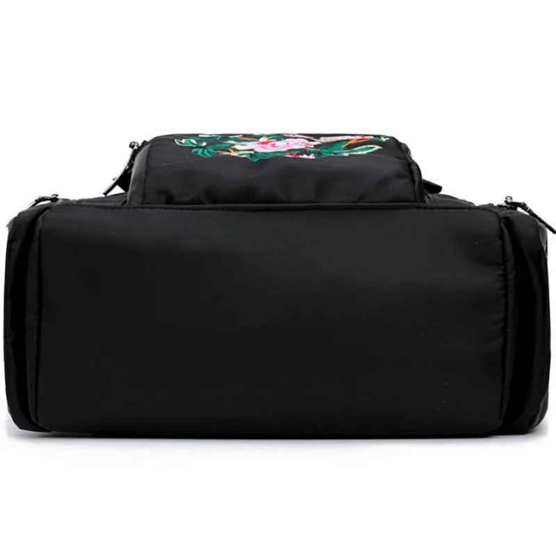 Китайский Стиль цветок Вышивка Рюкзаки для подростка Обувь девочек Mochila Feminina Для
