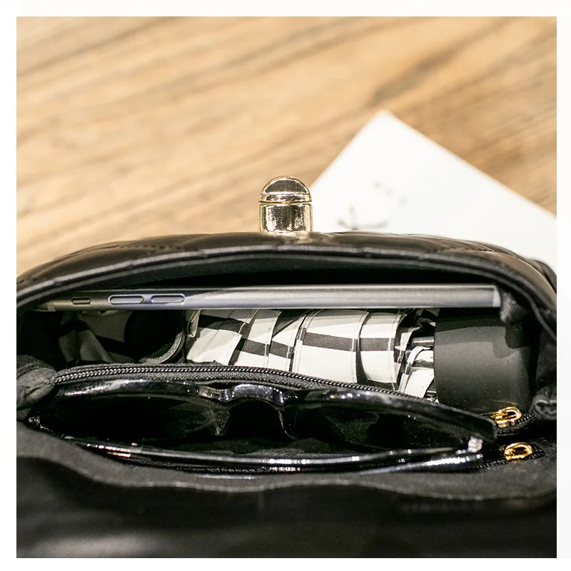 Женская поясная сумка Ansloth с прошитыми нитями классическая черная дамская