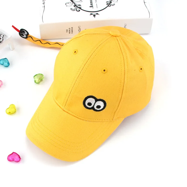 yellow 2 Коллекция года, Весенняя детская Длинная летняя кепка-бейсболка со смайликом, детская солнцезащитная Кепка, бейсболки эластичные для мальчиков и девочек от 2 до 8 лет - Цвет: yellow 2