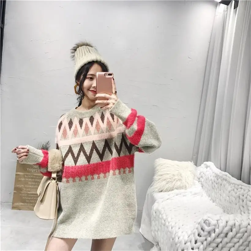 

2019 new hot sale women's arrival women's clothing ladies loose knitted sweaters women casual pullovers sweater