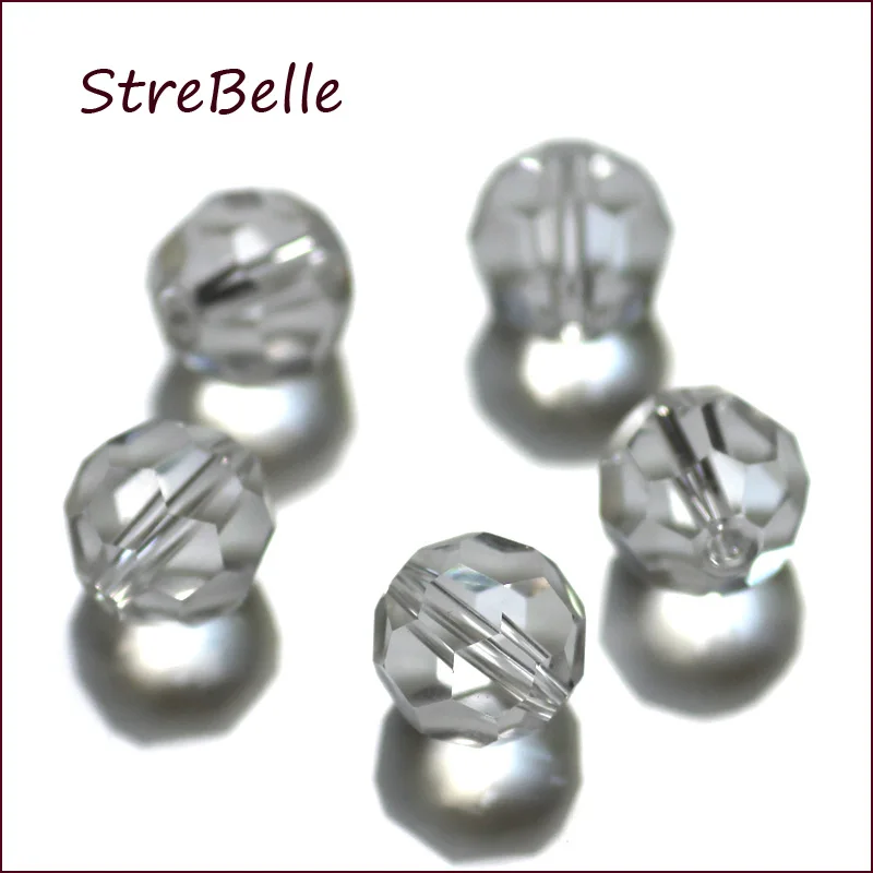 Бусины из австрийского хрусталя в форме футбольного мяча 10 мм 100 шт. круглые