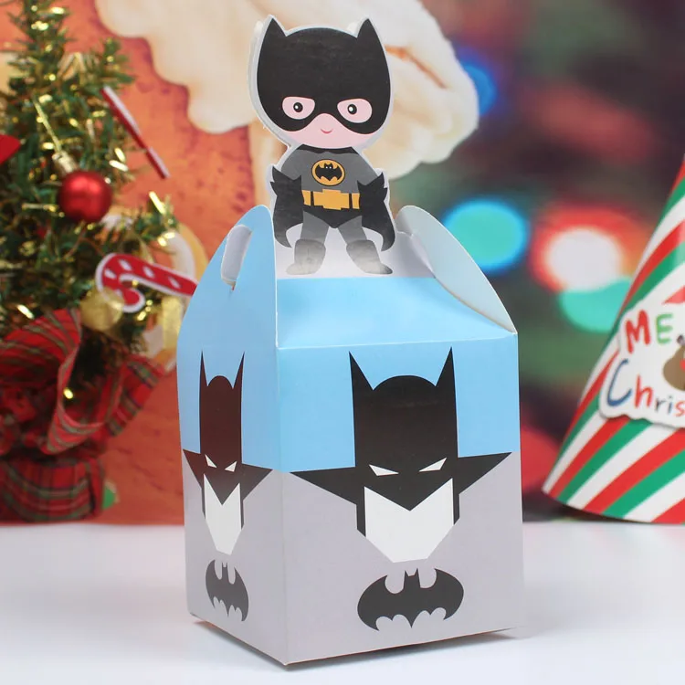 10/20 штук супер-Герой мультфильма вечерние поставки коробка конфет Baby Shower Детские День рождения выступает подарочную коробку с рождественскими конфетами Apple Коробки - Цвет: 4
