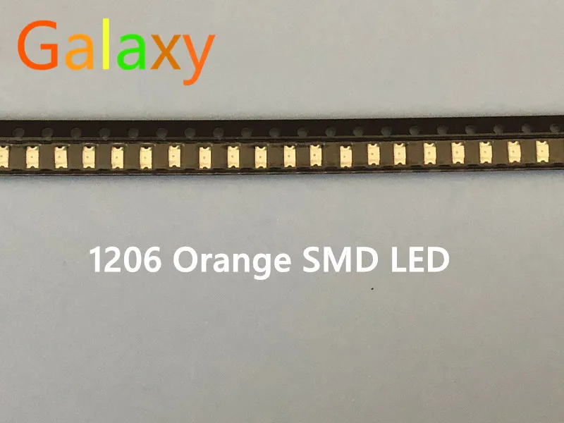 3000 шт. оранжевые/Янтарные 1206 SMD SMT супер яркие светодиодные лампы светильник