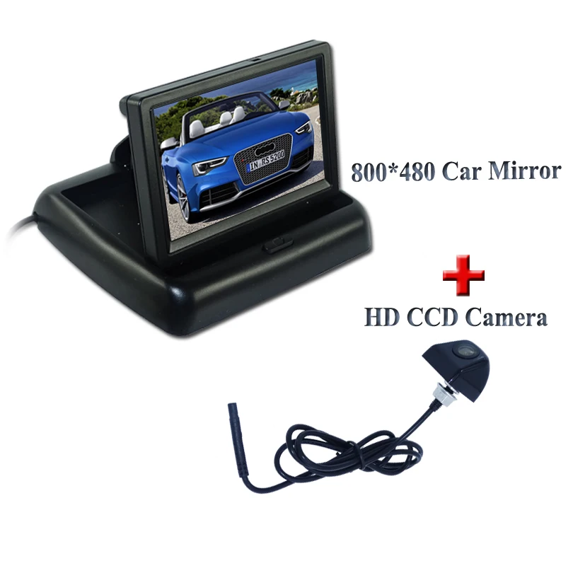 

4.3" Color TFT LCD Car Rearview Monitor+Wide angle Night Vision Car Rear View Reverse Backup Color Camera Promotion