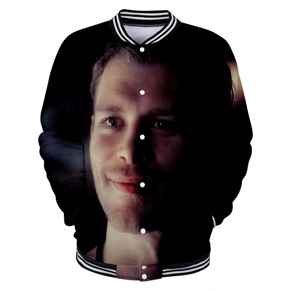 2019 niklaus mikaelson 3D Long Sleeve Casual Baseball Jackets Fashion Kpop Hip Hop Warm College | Мужская одежда