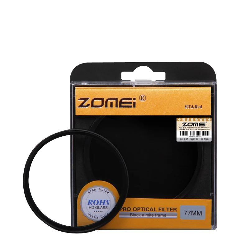 ZOMEI Star фильтр + 4 точки 6 точек 8 для объектива камеры Canon Nikon DSLR 52/55/58/62/67/72/77/82 мм|star