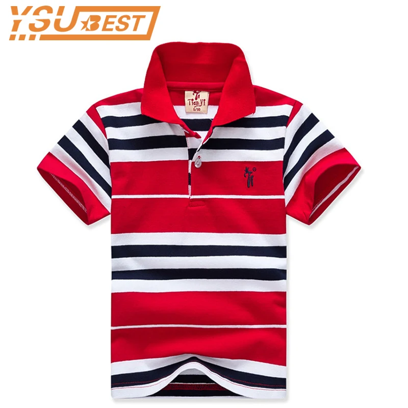 

2021 Summer Boys Cotton T shirts 2-11Yrs Baby Boys T shirts Boy Kid Stripe Top Tees Shorts Sleeve Children Clothing Boys Clothes