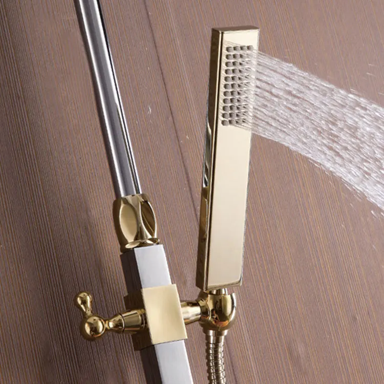 Высококачественный латунный роскошный Хромированный и Золотой смеситель для