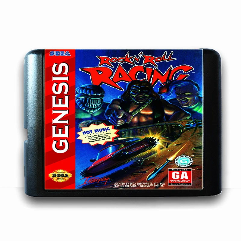 Рок н ролл гонки для 16 бит Sega MD игровая карта Mega Drive Genesis видео консоль PAL USA