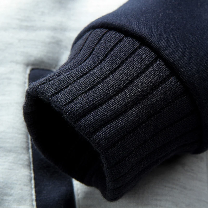 

Winter Warm New Fashion Hoodies Men Casual Men's Jackets Patchwork Male Coats Three Color M-5XL F2