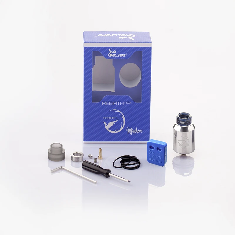 В наличии Vape tank Hellvape ReBirth RDA 24 мм диаметр 6 бак с 810 капельным наконечником для Squonkor