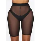 Новые женские модные прозрачные сетчатые шорты, леггинсы, сетчатые брюки, накидка для бикини