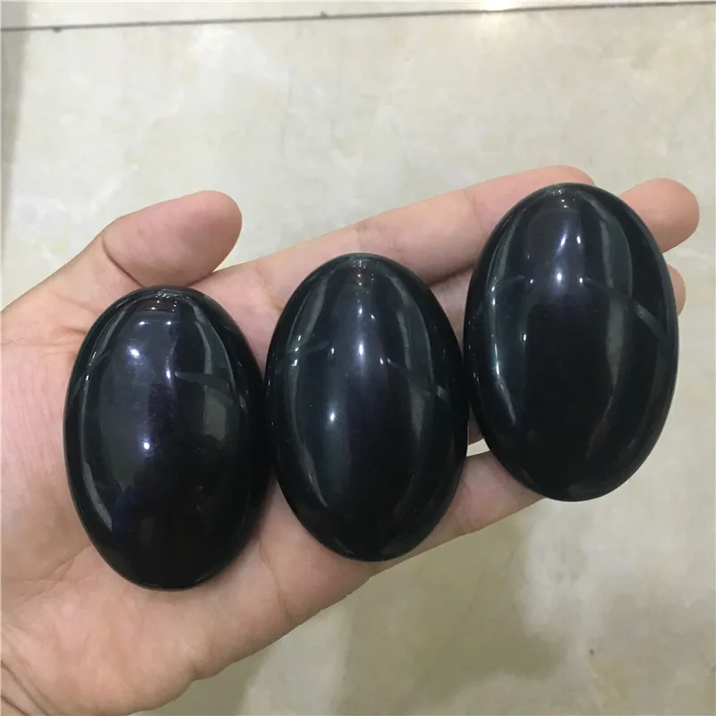 Natural black obsidian scrapping massage board SPA acupuncture scraper healing stone facial anti-wrinkle treatment body health | Дом и сад