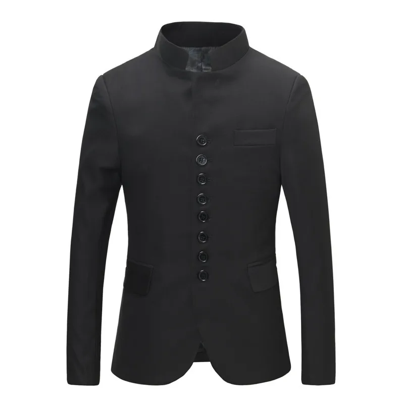 Мужские костюмы с воротником стойкой приталенные модные китайские Тан на 8