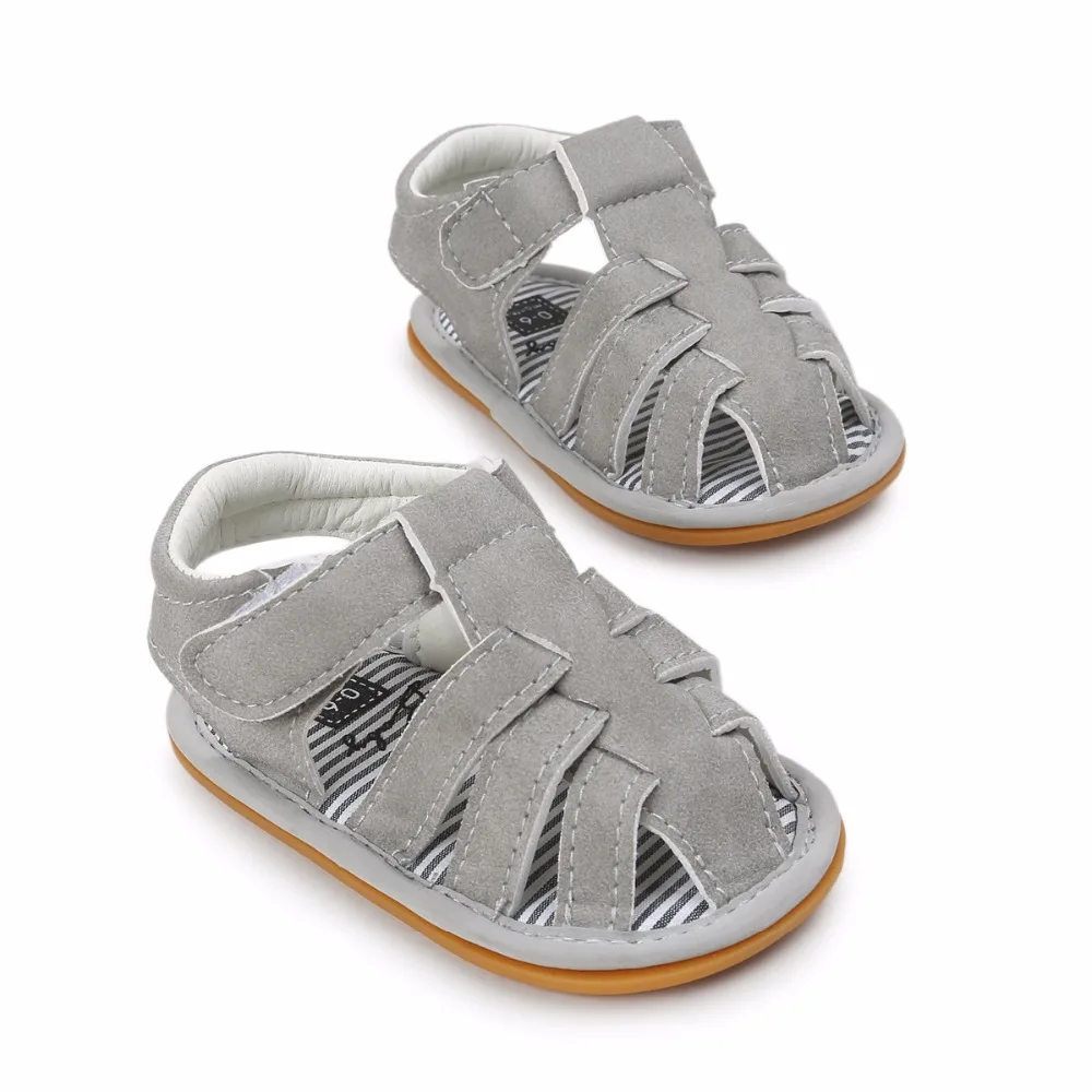 Jongen Sandalen/ летняя обувь для маленьких мальчиков; сандалии; нескользящие пляжные сандалии для первых шагов; нескользящая обувь из искусственной кожи на мягкой подошве для детей ясельного возраста