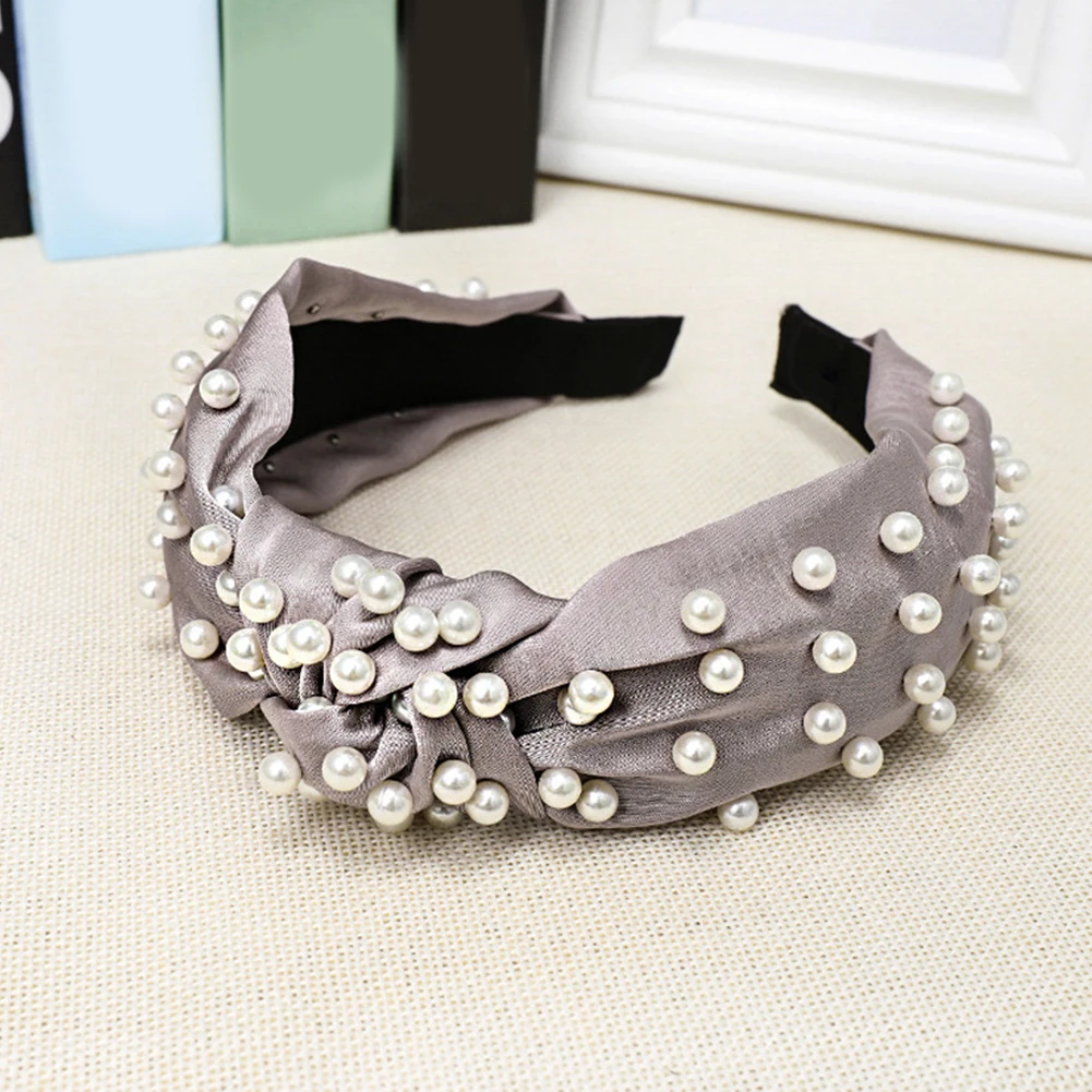 Korean Pearl Head bands for Women Bezel Simple Knoted Hair Loop headband Hairband Fashion Headwear Girls Accessories |