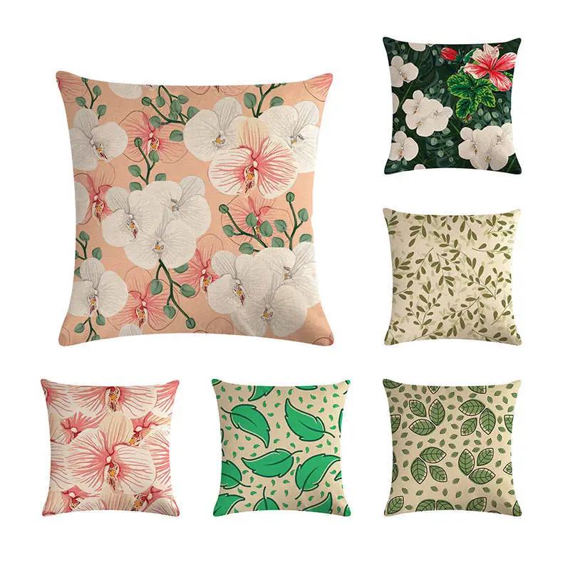 

45cm*45cm Cushion cover Plant flower and bird series design linen/cotton pillow case sofa and Home decorative pillow cover