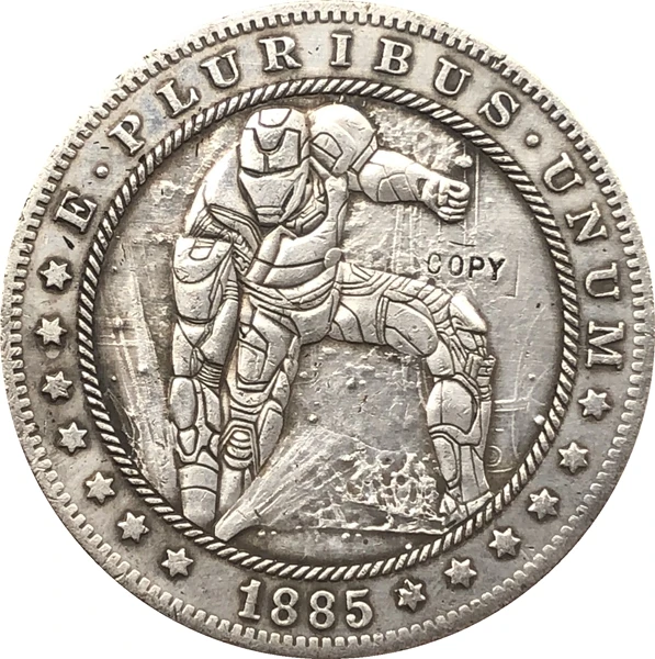 Хобо никелевая монета 1885 CC США Morgan Dollar тип 122|Безвалютные монеты| |