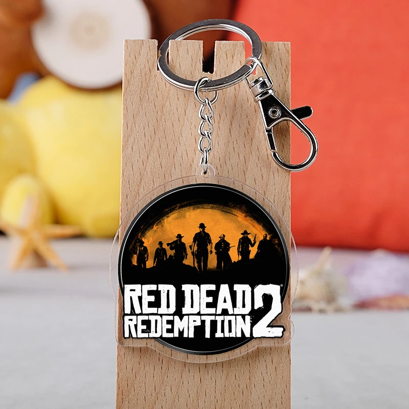 Игра красные изображения из фильма «Red Dead Redemption» 2 косплей брелок акриловая фигурка Автомобильный держатель для ключей Подвески на цепочках Брелоки ювелирные изделия сувенир - Цвет: 8