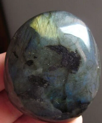 00943 натуральный Лабрадорит рок полированный Золотой Синий Вспышка we3 | Дом и сад