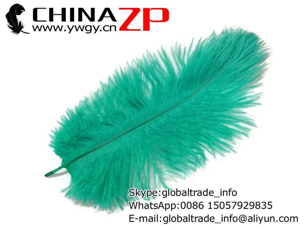 CHINAZP Factory Size 35-40cm(14-16inch) Wholesale 500pcs/lot Dyed Aqua Green Ostrich Feathers for Christmas Decorations | Дом и сад