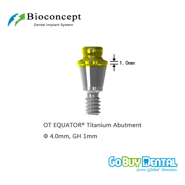 Абатмент титана OT EQUATOR для Osstem TSIII и Hiossen ETIII стандартный имплантат D4.0mm GH 1mm 338210