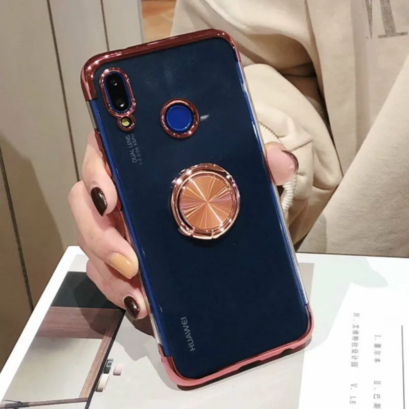 Мода покрытие Магнитный кронштейн чехол с кольцом для пальца для huawei P10 P20 P30 Коврики 10 20 20x Lite Pro Nova 3 3i 4 Y9 крышка Caqa